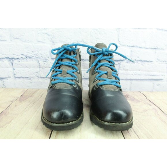 UGG Nice Clean Hilmar Lace-Up Boot Charcoal Suede Leather Waterproof Size 5 - Picture 4 of 10